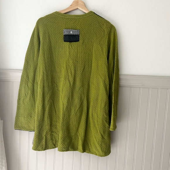 Margaret Winters Medium Colorblock Button-Up Cardigan Art To Wear - Picture 6 of 7